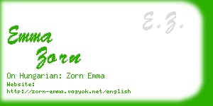 emma zorn business card